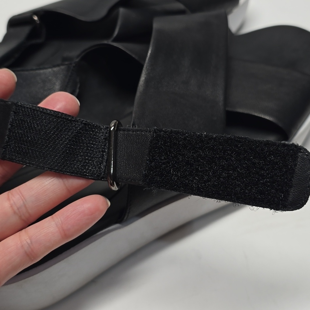 {Vaneli} Clead Strap Slingback Sandal Flatform Platform Open Toe Black - Picture 10 of 16